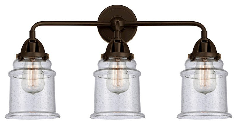 288-3W-OB-G184 Canton 3 Light 24" Bath Vanity Light, Oil Rubbed Bronze