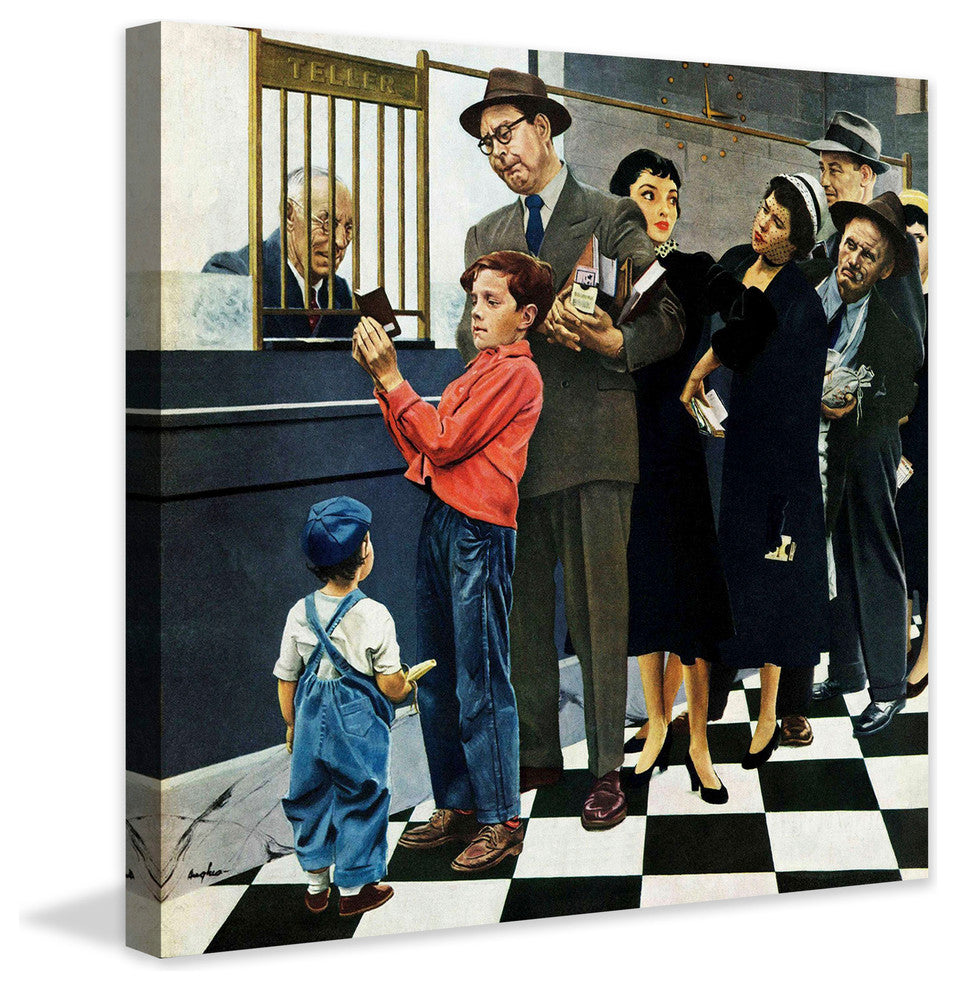 "Savings Passbook" Painting Print on Canvas by George Hughes