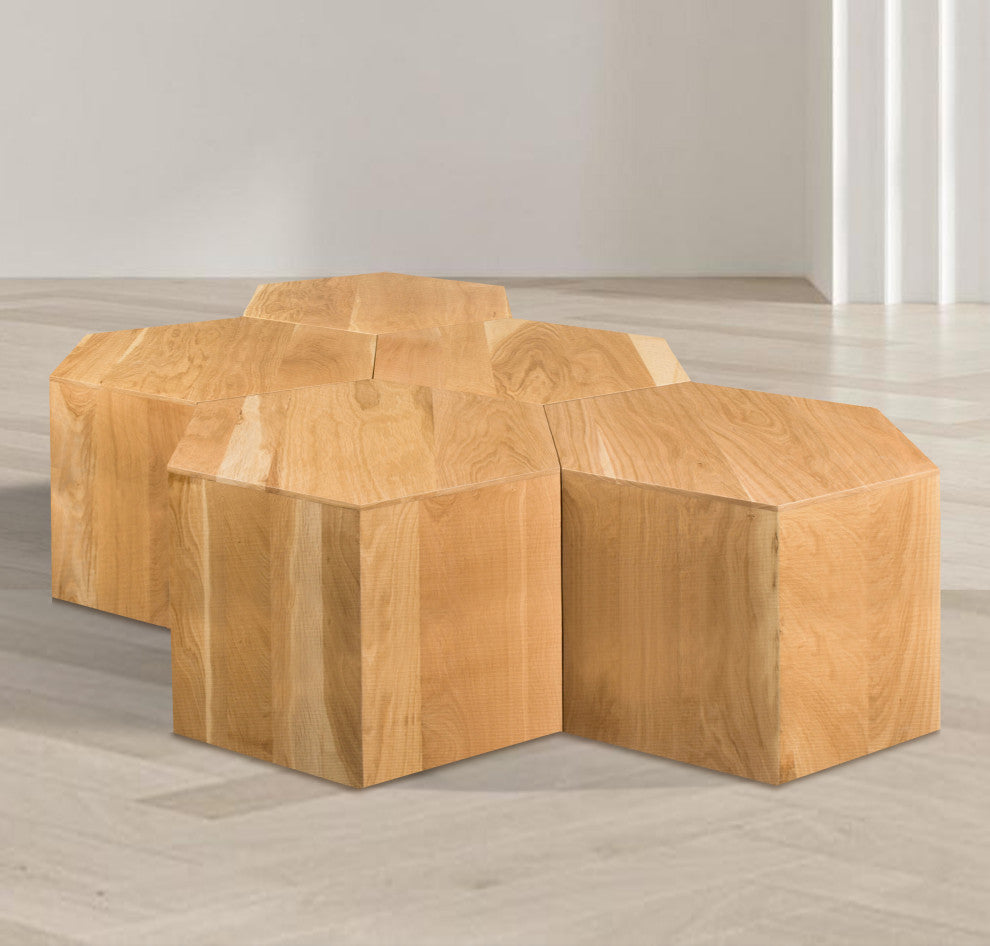 Eternal Modular Coffee Table, Natural, 5 Piece