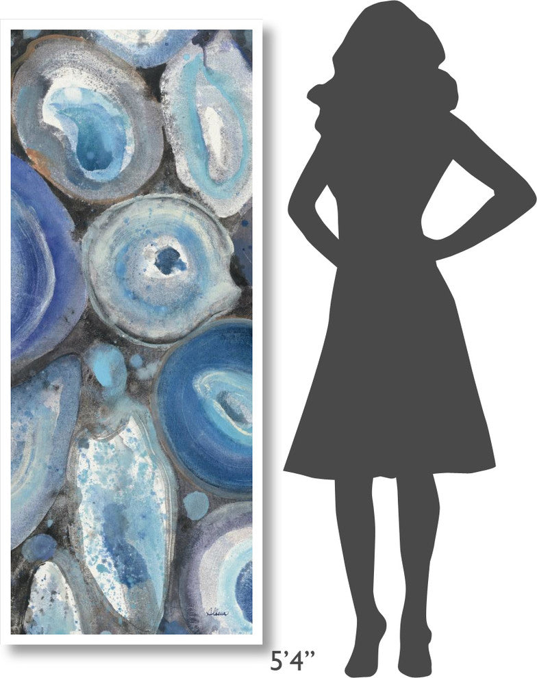 "Stone Circles Panel II" Digital Paper Print by Albena Hristova, 26"x62"