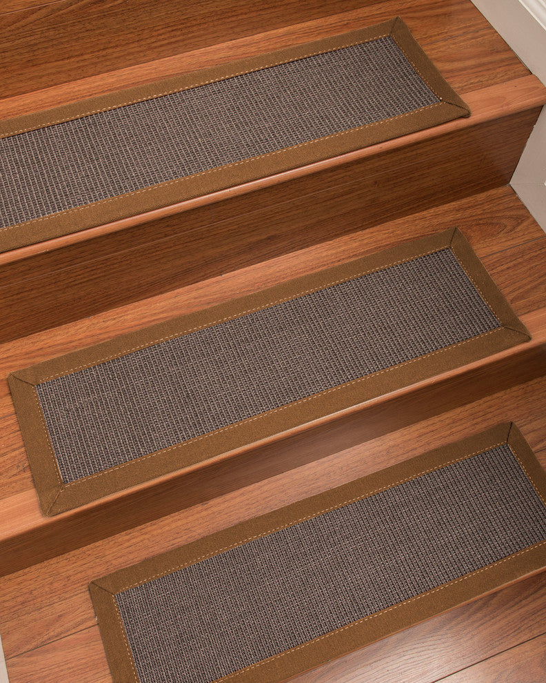 Big Sur Custom Sisal Stair Treads, Sienna, 9" X 29" Set of 13
