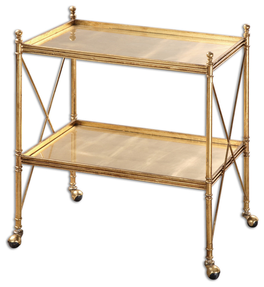 Uttermost Amaranto Gold Serving Cart