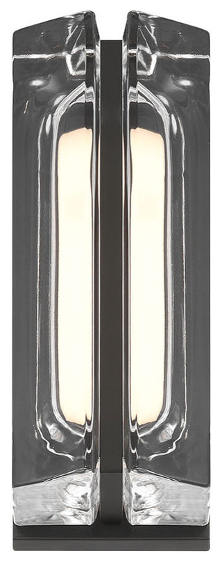 Langferd, Outdoor, 12", Matte Black, Clear Glass