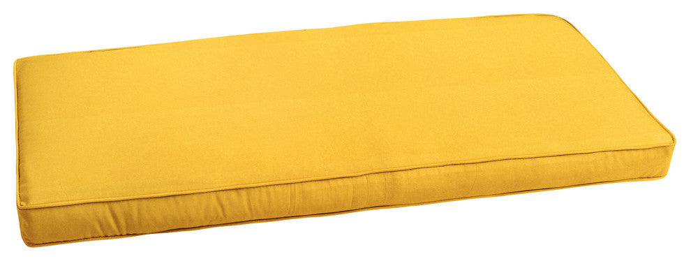 Sunbrella Sunflower Yellow Outdoor Bench Cushion, 57x17