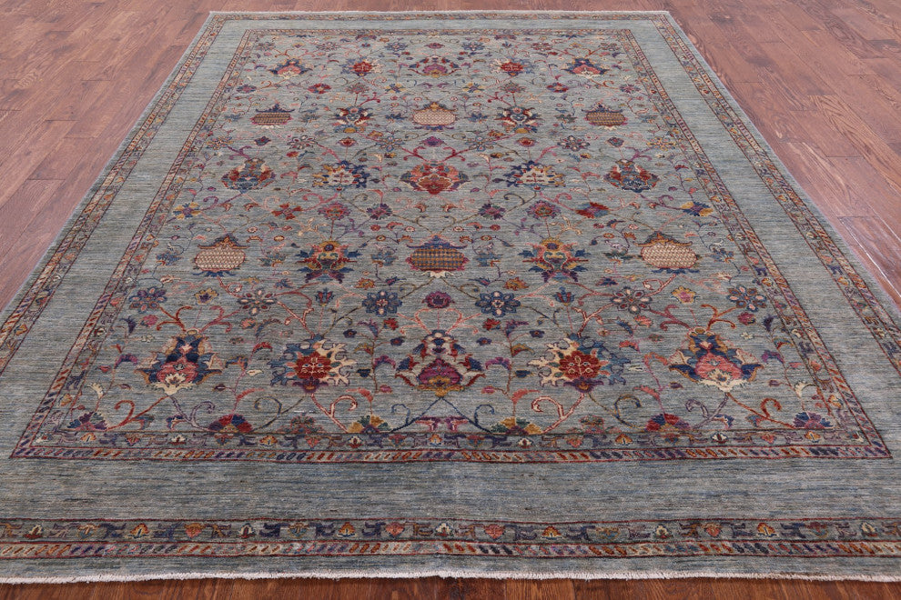 7' 10" X 9' 9" Hand-Knotted Persian Tabriz Rug Q5774