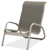 Gardenella Sling Stacking Poolside Chair, Textured Warm Gray, Augustine Oyster