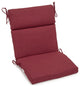 20"X42" Spun Polyester Solid Outdoor Squared Seat/ Back Chair Cushion, Merlot
