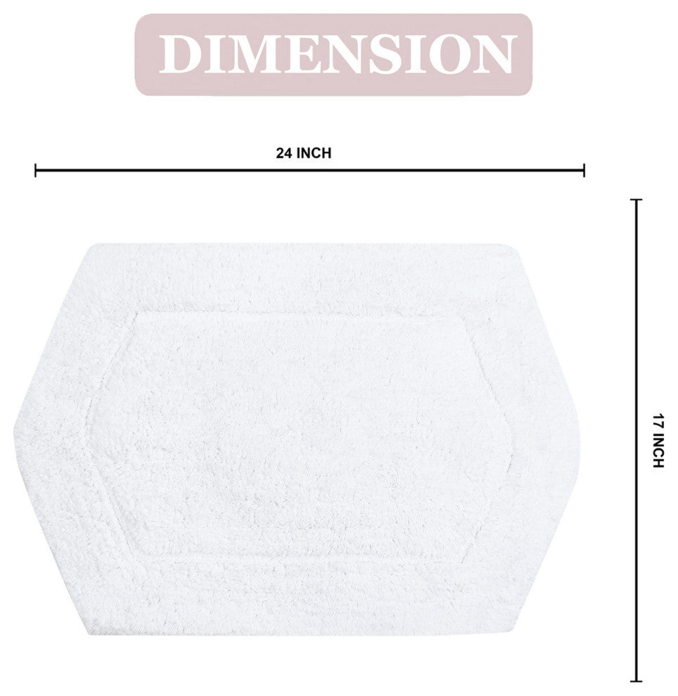 Waterford Bath Rug, 17"x24", White