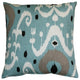 Pillow Decor - Indah Ikat Blue 20 x 20 Throw Pillow