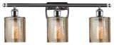Cobbleskill 3-Light Bath Fixture, Mercury Glass, Polished Chrome