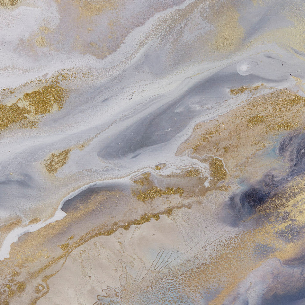 Madison Park Symphony Glitter Gold Foil Abstract Canvas Wall Art Set of 3