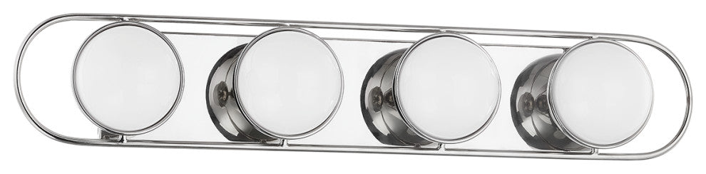 4 Light Bath Sconce, Polished Nickel