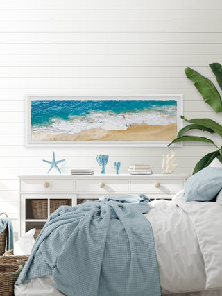 "Enjoy the Waves" Framed Painting Print, 45x15