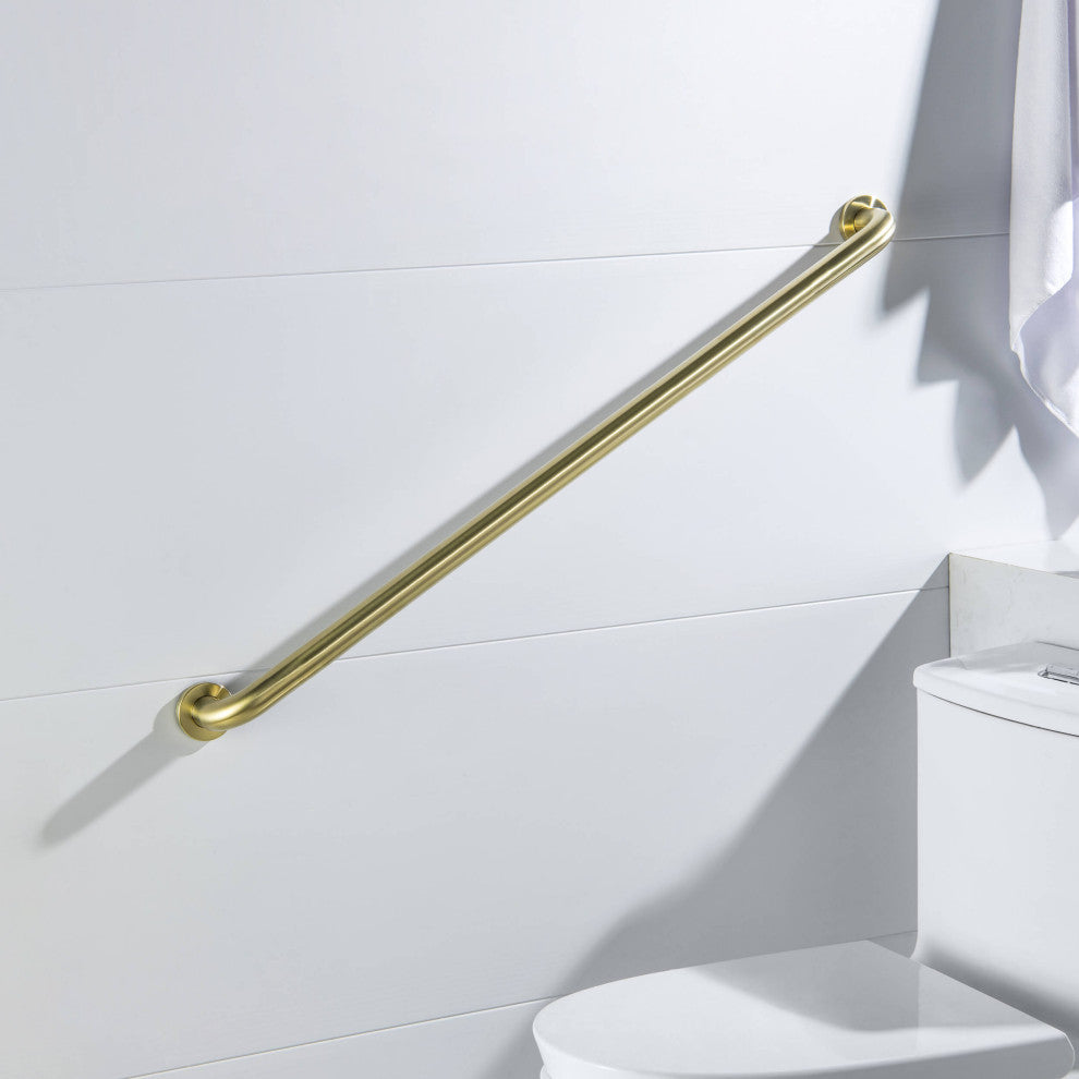 36" Stainless Steel Bathroom Safety Grab Bar, Brushed Gold
