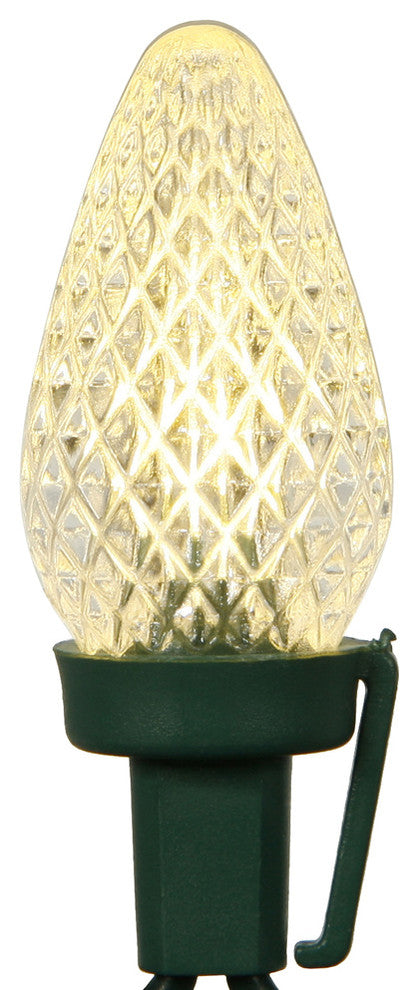 Vickerman X8Gc721 25 Warm White C7 Led Wire, 16' Christmas Mold Light Strand