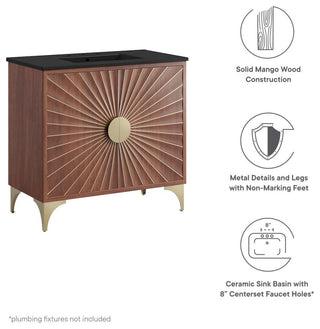 Daylight 36" Bathroom Vanity, Black Walnut