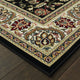Karaman Traditional Black/ Ivory Area Rug, 7'10"x10'10"