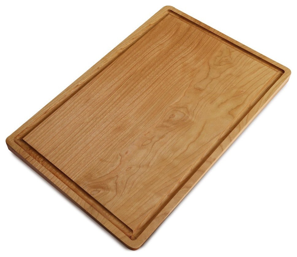 Delice Cherry Rectangle Cutting Board with Juice Drip Groove