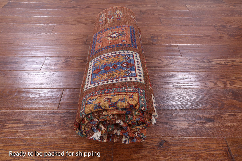 5' 2" X 7' 5" Tribal Persian Gabbeh Hand Knotted Wool Rug Q10093