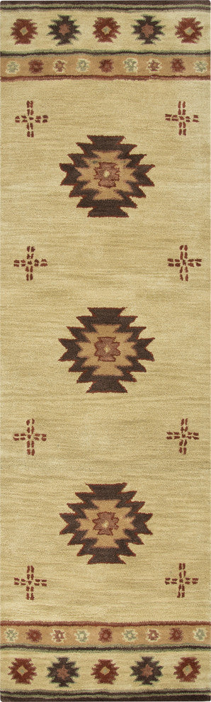 Rizzy Home Southwest SU2007 Khaki Southwest/Tribal Area Rug, 10' Round