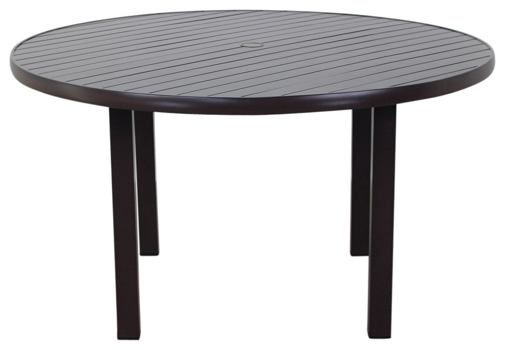 Courtyard Casual Santorini Black 5-Piece Motion 54" Round Padded Dining Set