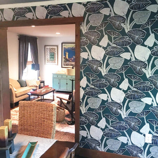 Palma Wallcovering, Teal, Roll, Peel and Stick