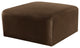 Arc Upholstered Modular Component, Brown, 1-Piece: Ottoman, Velvet