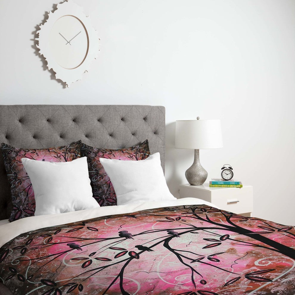 Deny Designs madart inc Cherry Blossoms Duvet Cover - Lightweight