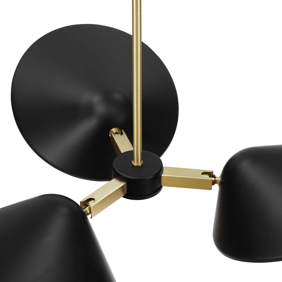 Journey 3-Light 3" Arm Pendant Black -5299