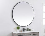 Modern Black Led Mirror, 48"