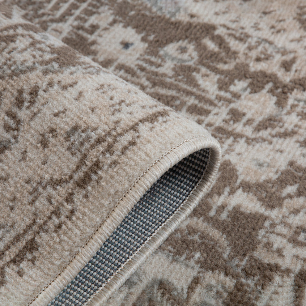 Alpine Imara Area Rug, Cream, 7'10" x 10'2", Medallion