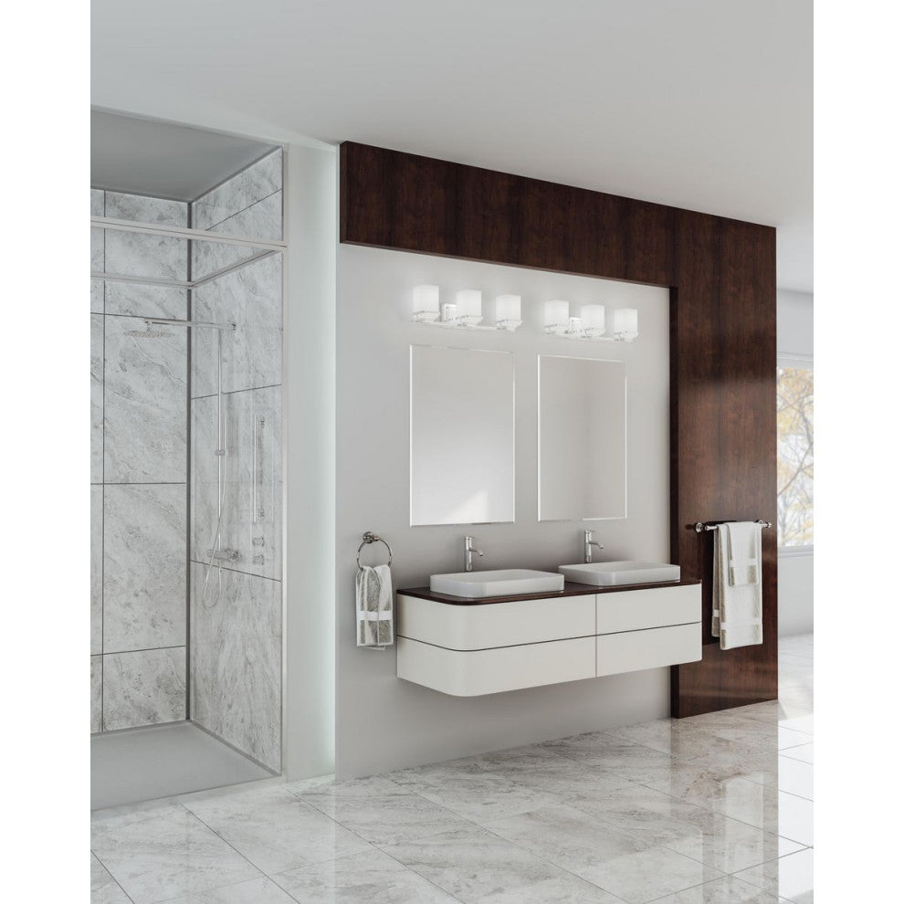 Progress Lighting P2195-09 Metric 3-Light Bath, Brushed Nickel, Polished Chrome