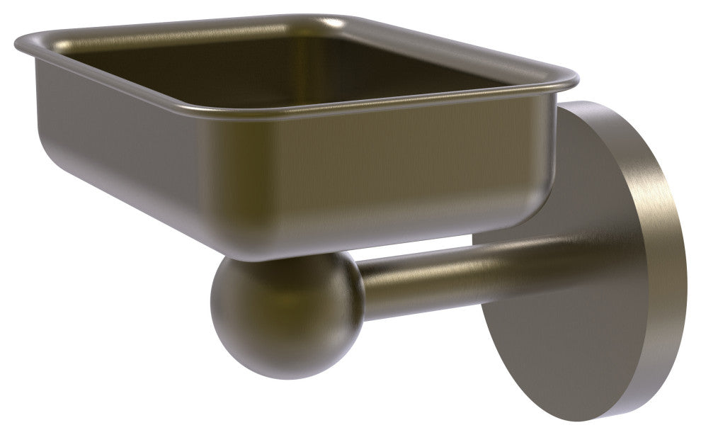 Skyline Wall Mount Soap Dish, Antique Brass