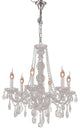 Elegant Verona Dining Room Light, Chrome Finish With Royal Cut Crystal