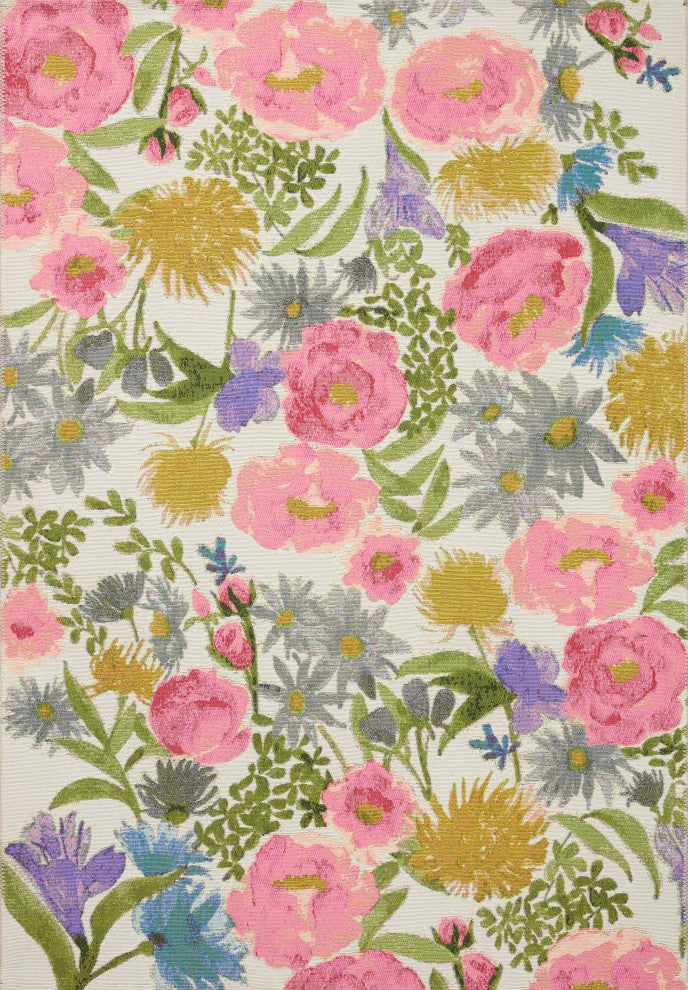 Loloi II Botanical Ivory/Multi 5'3"x7'8" Area Rug