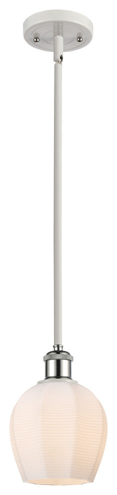 Innovations 516-1S-WPC-G461-6-LED 1 Light Mini Pendant, White, Polished Chrome