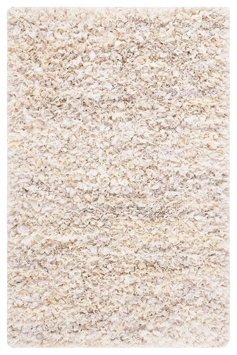 Safavieh Rio Shag Sg951W Moroccan Rug, Creme, 6'0"x9'0"