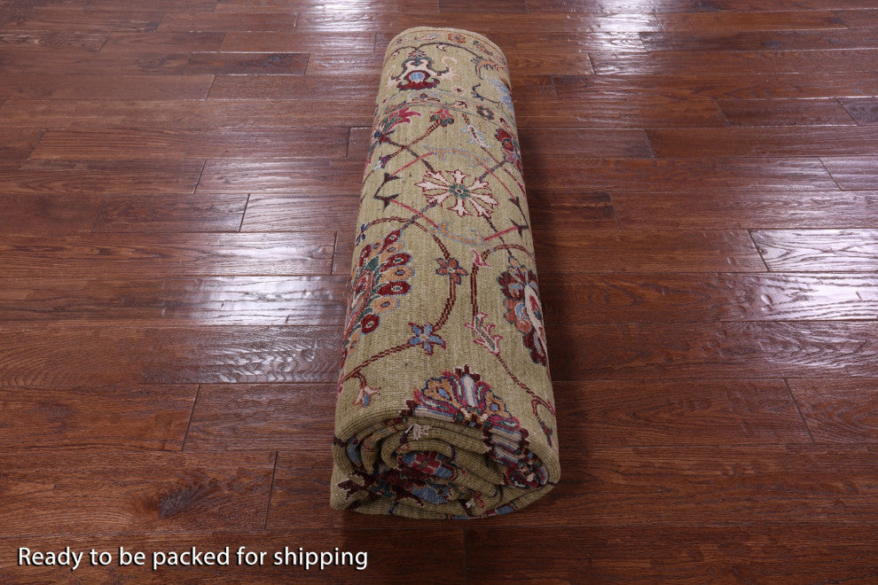 6' 11" X 10' 2" Persian Tabriz Hand-Knotted Wool Rug Q11307