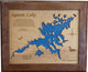 Squam Lake, New Hampshire-Wood Lake Map, Small Framed