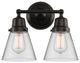 Innovations 623-2W-BK-G62 2-Light Bath Vanity Light, Matte Black