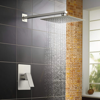 Cube Single Function Shower System, Rough, Valve, Brushed Nickel