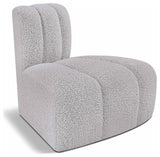 Arc Upholstered Modular Component, Grey, 1-Piece: Reverse Corner, Boucle Fabric