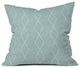 Little Arrow Design Co Geo Boho Diamonds Mint Outdoor Throw Pillow