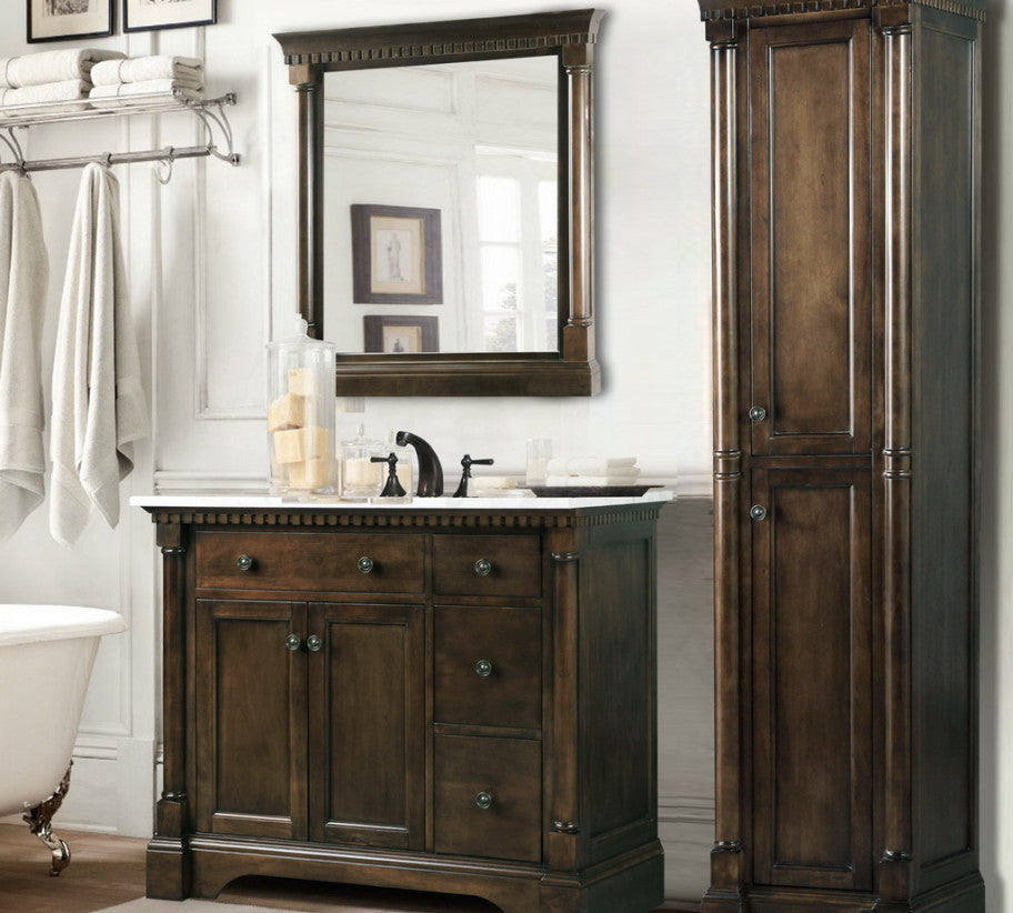 Legion Furniture Chauncey Mirror, Antique Coffee, 36"