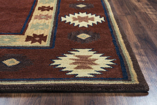 Southwest SU2014 Burgundy Southwest/Tribal Area Rug, Rectangular 8'x10'