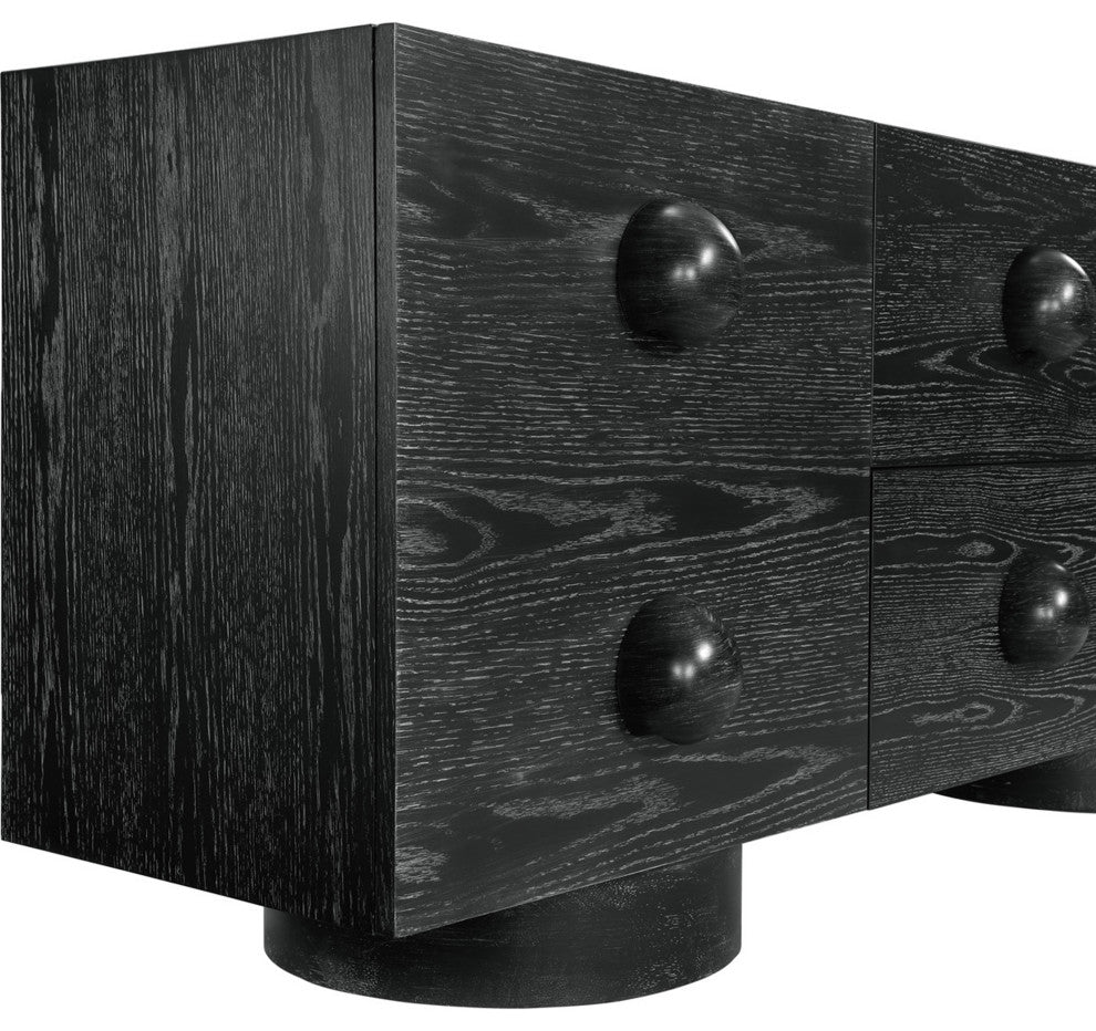 Bubble Wood Sideboard/Buffet, Black