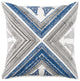 Surya Rufiji RUF-001 18"x18" Pillow Kit, Dark Brown/Navy/White