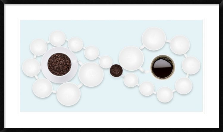 "Coffee Time" Framed Digital Print by Dennis Larsen, 44x26"