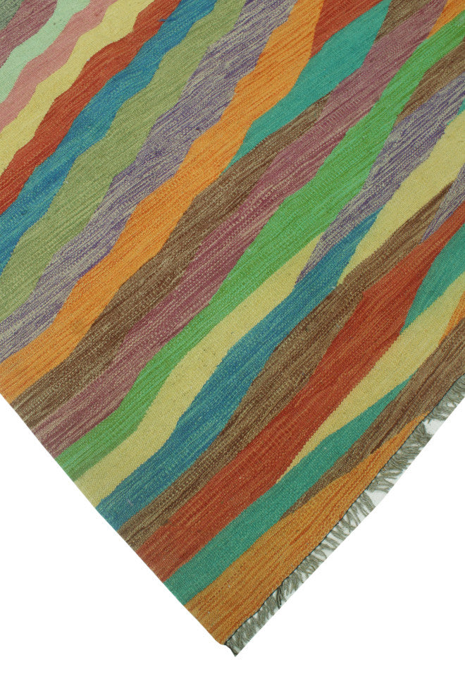 Winchester Flatweave Pernel Ivory/Blue Rug, 8'2 x 9'6