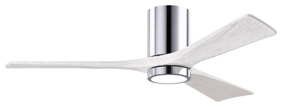 Matthews Fan Irene-3HLK With Lighting Kit, Polished Chrome, 52", Matte White